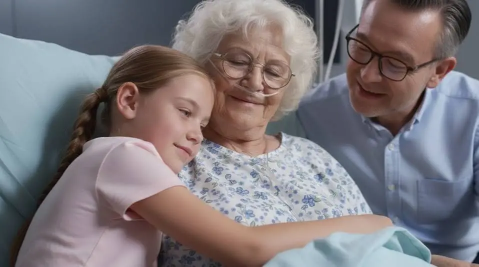 Patient and family members smiling