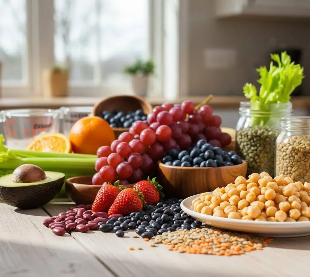 Fruits and lentils