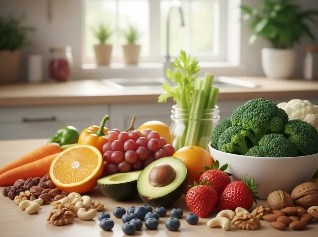 Fruits, vegetables and nuts