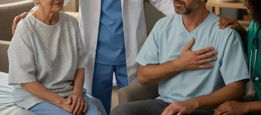 Doctors supporting patients