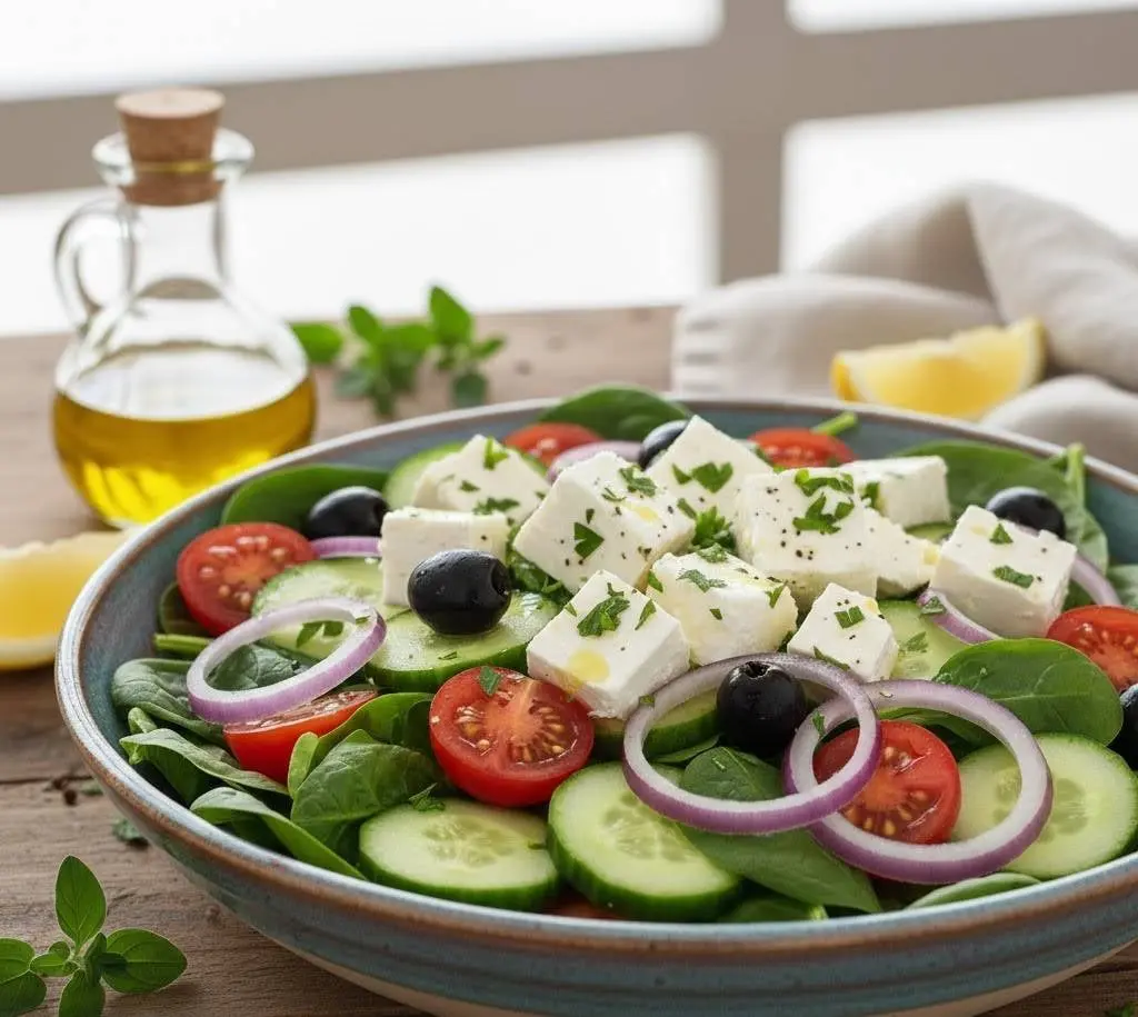 Salad consisted of multiple ingredients