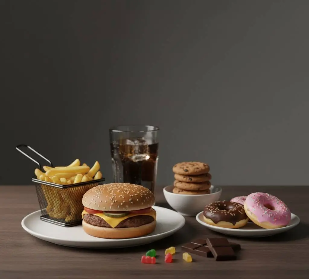 Unhealthy food, not suitable for people with diabetes